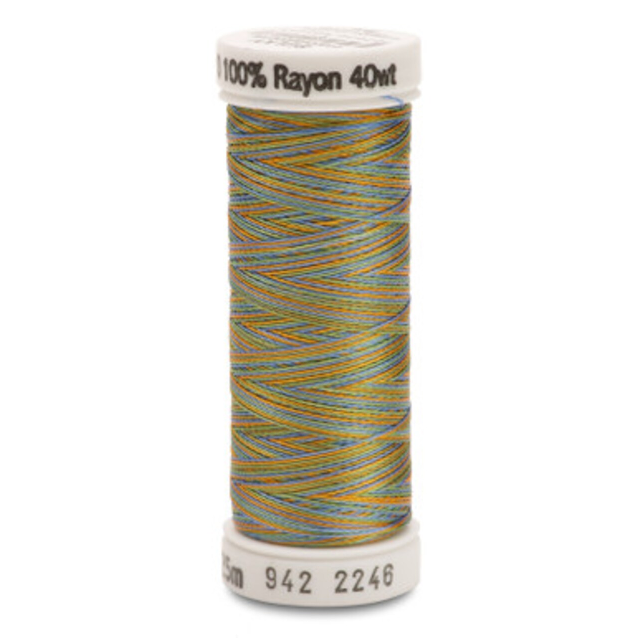 Sulky 40 Wt. Rayon Multi-Color Thread - Med. Blue/Green/Tan - 250 yd. Spool